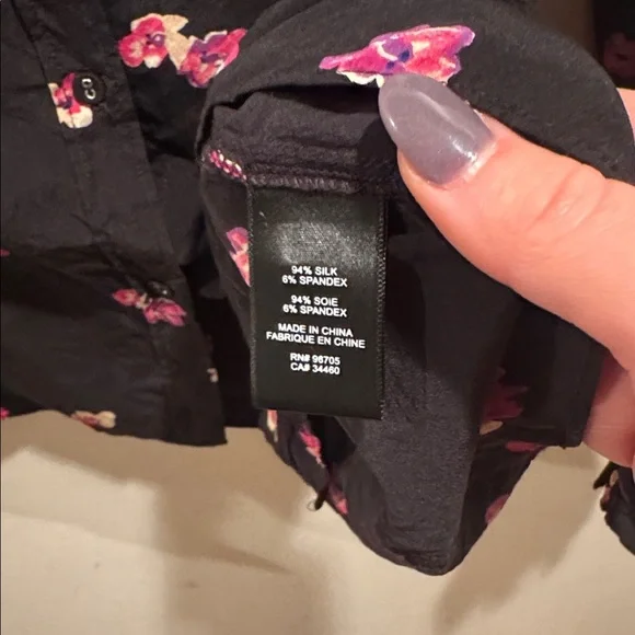 Rebecca Taylor Floriana Stretch Floral Blouse 10 - Picture 5 of 9